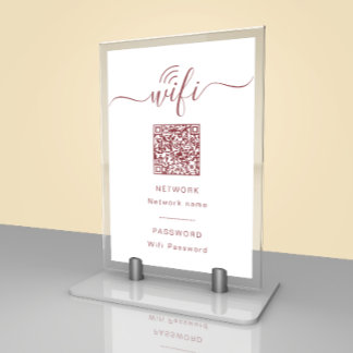 Numeração De Mesa Placa de Senha Wi-Fi Moderna Minimalista