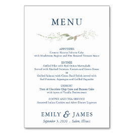 Numeração De Mesa Placa do menu Gypsophila Wreath