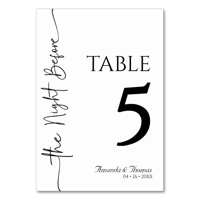Numeração De Mesa Placa mesa (Frente)