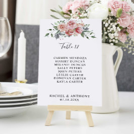 Numeração De Mesa Placa Sentada de Casamento Cor-de-rosa Esmagador