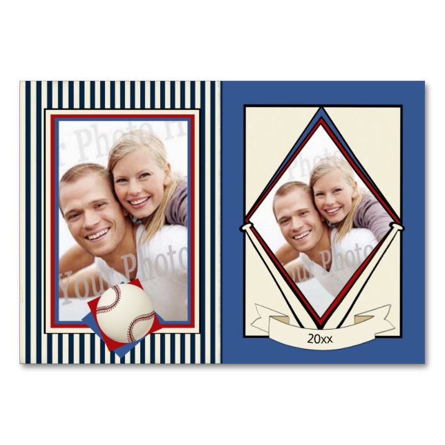 Numeração De Mesa Placas Comerciais de Casamento de Baseball (Frente)