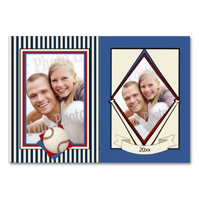 Numeração De Mesa Placas Comerciais de Casamento de Baseball (Frente)