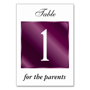 Numeração De Mesa Placas de Mesa com gradiente roxo