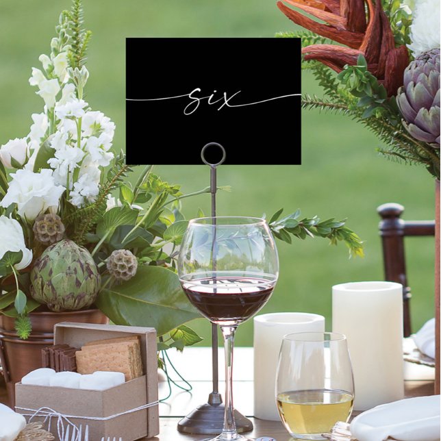 Numeração De Mesa Placas de Mesa de Script Mínimo Elegante Números s (Criador carregado)