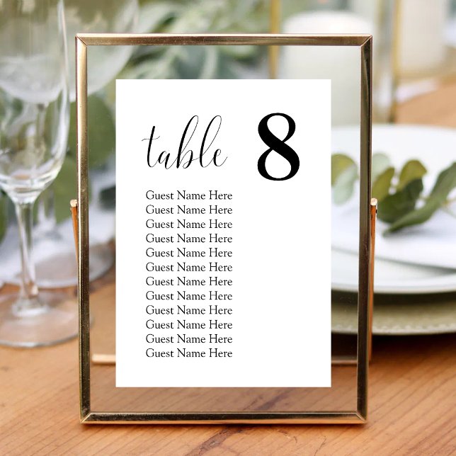 Numeração De Mesa Placas de Mesa para Gráficos de Casamento Mínimo M (Criador carregado)