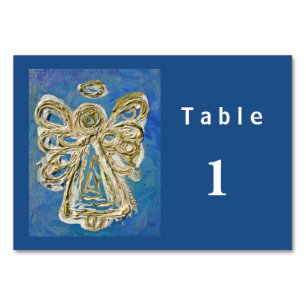 Numeração De Mesa Placas de Mesa personalizadas Angel Série Blue Co