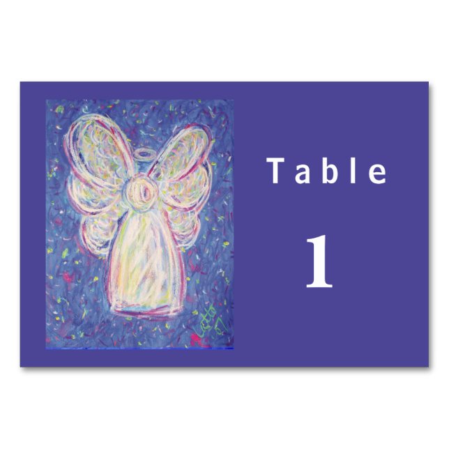 Numeração De Mesa Placas de Mesa personalizadas StarNight Angel (Frente)