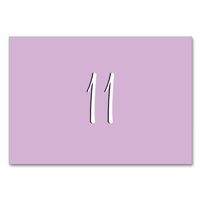 Numeração De Mesa Placas de Mesa roxas claras (Frente)