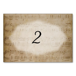 Numeração De Mesa Placas de Número de Tabela de Música com Folha Ant