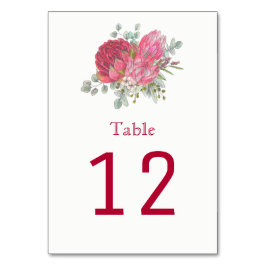Numeração De Mesa Placas de Número de Tabela de Proteas Flores
