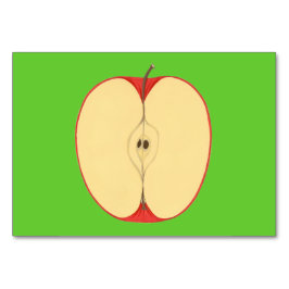 Numeração De Mesa Placas emblemáticas para leitura de meia maçã em f