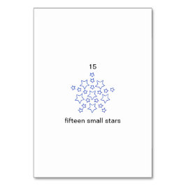 Numeração De Mesa Placas flash personalizadas para números de quinze