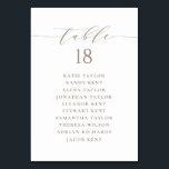 Numeração De Mesa Plano de Casamento de Script Minimalista de Taupe<br><div class="desc">Plano personalizável de número de assentos da tabela. Apresenta uma escrita esbranquiçada e tipografia clássica. Personalize adicionando seus próprios detalhes. Este plano de assentos de mesa minimalista é perfeito para quaisquer casamentos,  chás de fraldas,  chás de panela,  aniversários e muito mais.</div>
