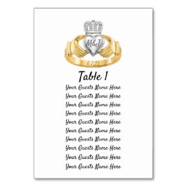 Numeração De Mesa Plano de Mesa de Casamento com Anel Claddagh Inici