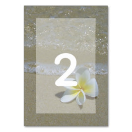 Numeração De Mesa Plumeria Frangipani Sobre Casamento De Areia