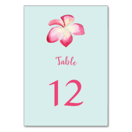 Numeração De Mesa Plumeria Tropical Watercolor Table Number Cards