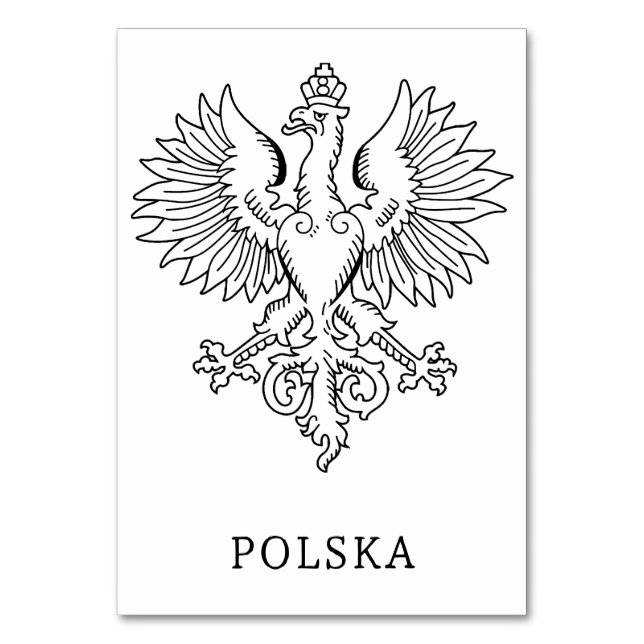 Numeração De Mesa Poland's White Eagle Contemporary State Emblem  (Frente)