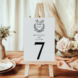 Numeração De Mesa Pombas Botânicas Elegantes Casamento Inicial do Ca