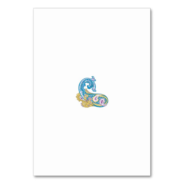 Numeração De Mesa Ponto, Sherpa Blue, Ouro Design (Frente)