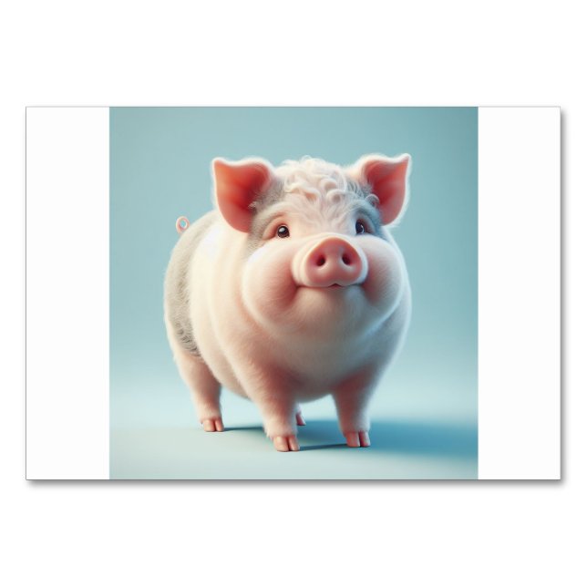 Numeração De Mesa Porco (豚 / ぶ た) - Placas Flash Japonesas (Frente)