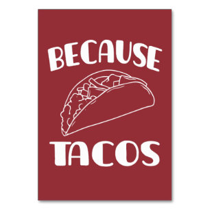 Numeração De Mesa Porque os Tacos