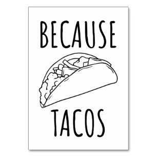 Numeração De Mesa Porque os Tacos