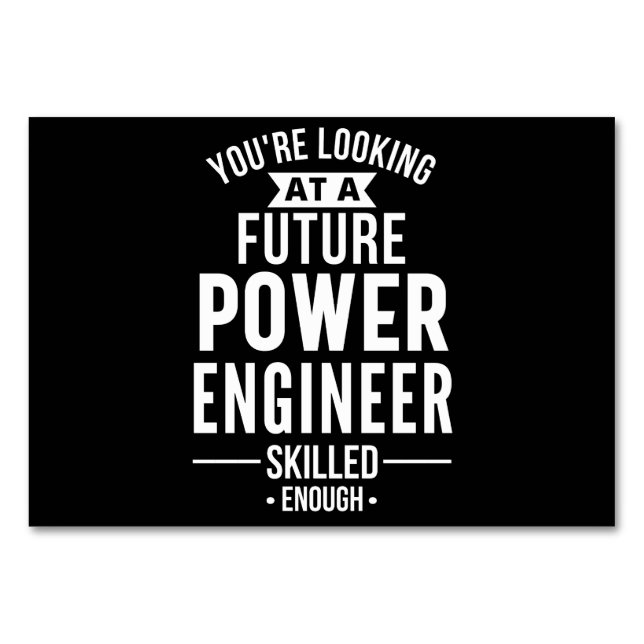 Numeração De Mesa Power engineer gift (Frente)