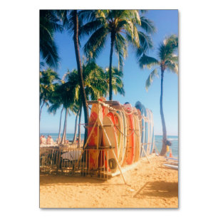 Numeração De Mesa Pranchas de surf da praia de Waikiki 