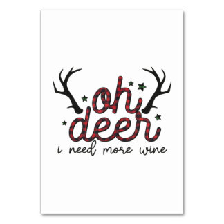 Numeração De Mesa Presente de Natal Oh Veado Eu Preciso De Mais Vinh
