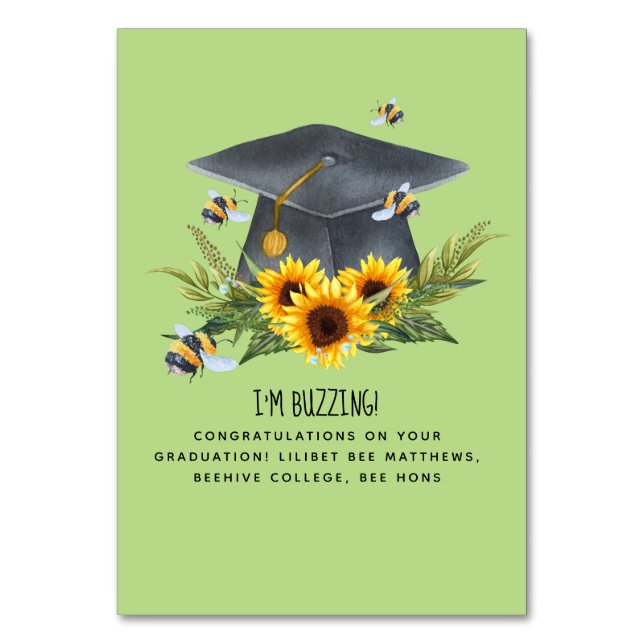 Numeração De Mesa Presente para graduação de BEE - Personalizado por (Frente)