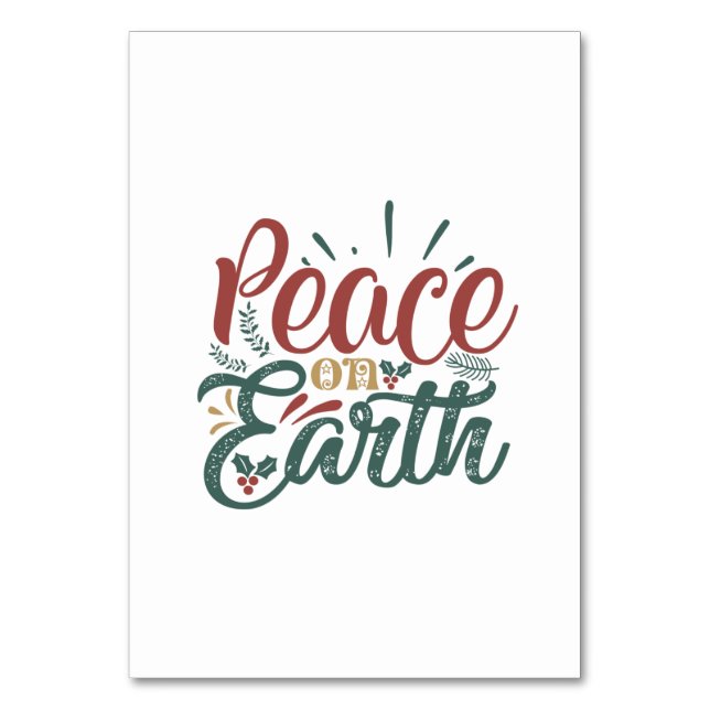 Numeração De Mesa Presente Xmas | Paz Na Terra (Frente)
