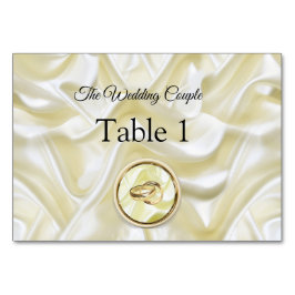 Numeração De Mesa Preto com Dourada textura de Seda