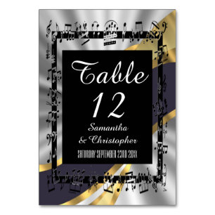 Numeração De Mesa Preto, prata e ouro personalizados