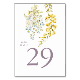 Numeração De Mesa Primavera Boho Wildflower Pampas Wedding