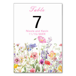 Numeração De Mesa Primavera de Flor Mesa Floral