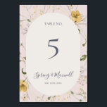 Numeração De Mesa Primavera Wildflower | Número da Tabela de Espelho<br><div class="desc">Este primavera | o número da mesa é perfeito para o seu casamento de vintage ruidoso. A design apresenta flores silvestres coloridas, elegantes e pastéis e minimalistas, cor d'água. Ele lembra o espectador de um clássico e simples prado de jardim de verão da boêmia. Um destaque do design é como...</div>