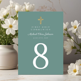 Numeração De Mesa Primeira comuna religiosa religiosa ecológica eleg