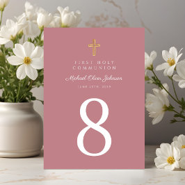 Numeração De Mesa Primeira Comunhão Elegante de Rapariga Religiosa R