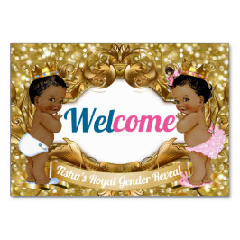 Numeração De Mesa Príncipe Africano/Princesa Dourada Azul-Brilho|Dou