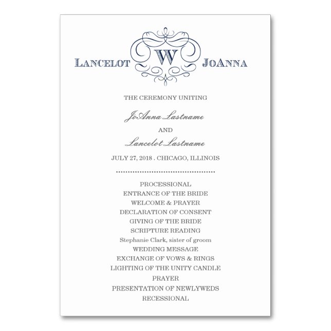 Numeração De Mesa Programa de Casamento de Quadro de Rolagem (Frente)