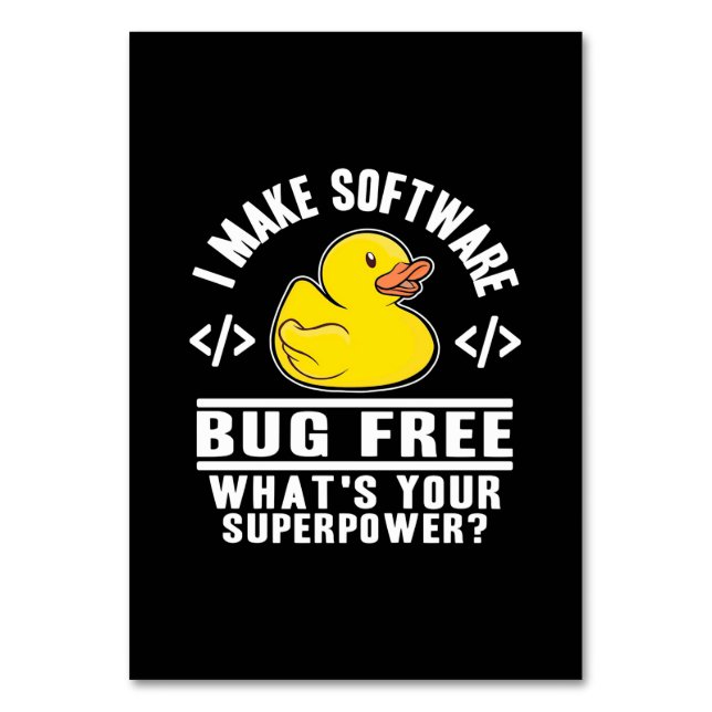 Numeração De Mesa Programador Torna o Inseto de Software Livre (Frente)