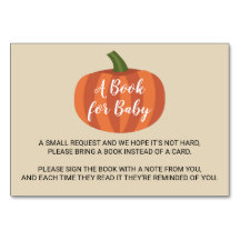 Pumpkin Autumn Fall Chá de fraldas Book Para Bebê