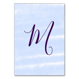 Numeração De Mesa Purple pastel watercolor monogram name letterretro