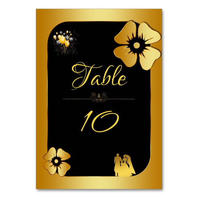 Numeração De Mesa quadro do ouro (Frente)
