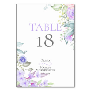NUMERAÇÃO DE MESA   Quadro Floral Lilac