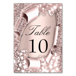 Numeração De Mesa Quadro Número 10 Basta Rosa 3D Real Frame