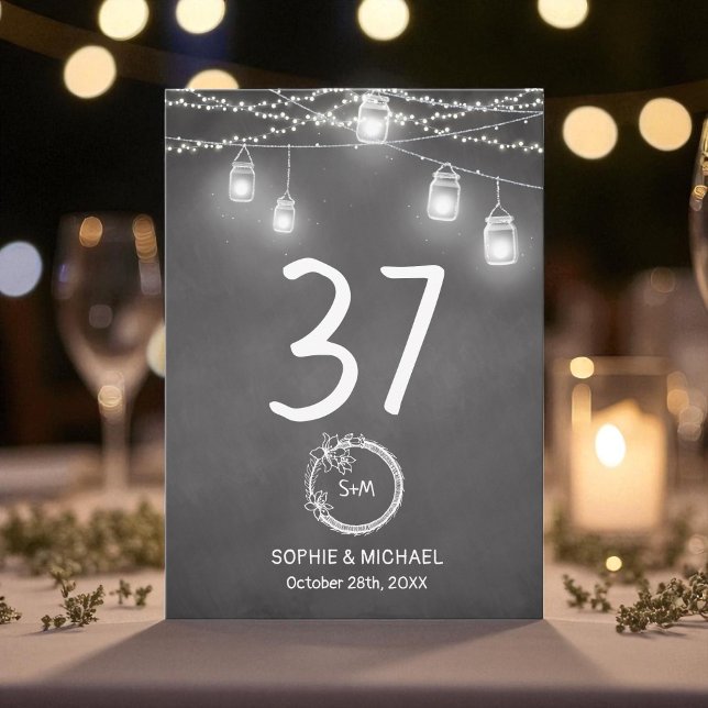 Numeração De Mesa Quadro Preto de Casamento Branco (Criador carregado)