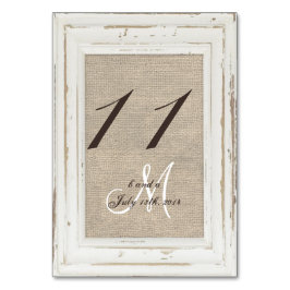 Numeração De Mesa Quadro Russo Branco e Placa de Número da Mesa Burl