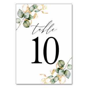 Numeração De Mesa Quadro verde número 10