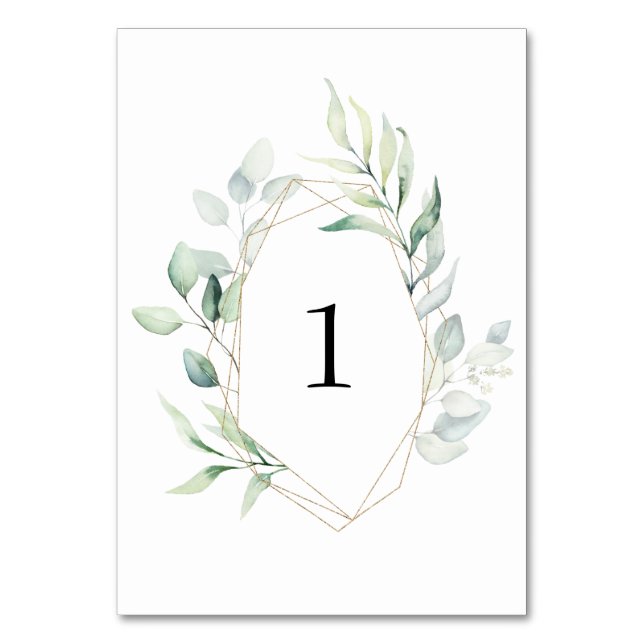 Numeração De Mesa Quadro Verde Número 1 Casamentos (Frente)